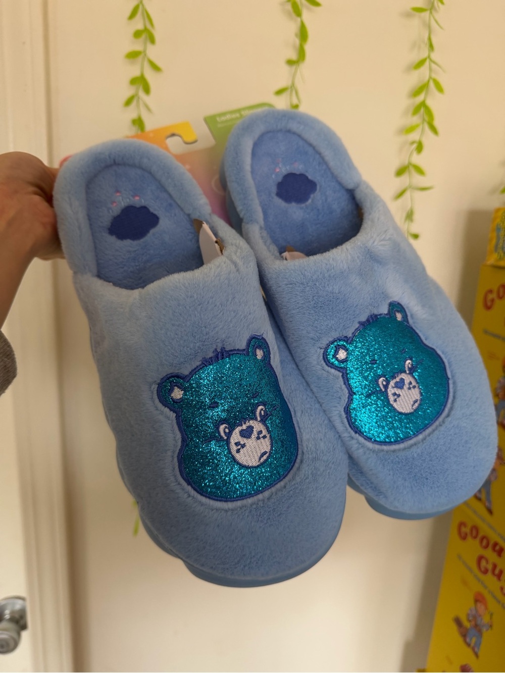 Plush Blue Care Bear indoor/outdoor slides